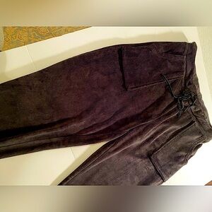 Women’s Cynthia Rowley Velour Black Cozy Jogger Sweatpants, Size Medium